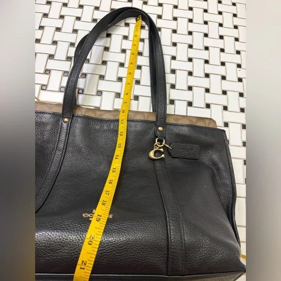SOLD OUT
Black and Tan Leather Tote Bag - Picture 6 of 11
